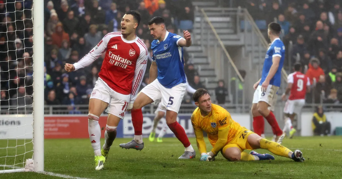 Martinelli Hat-Trick Fires Arsenal Past Portsmouth